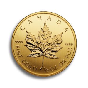 Gold Canadian Maple Leaf 1/2 Oz